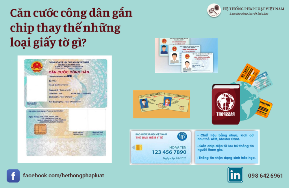 Căn cước công dân gắp chip thay thế những loại giấy tờ gì?