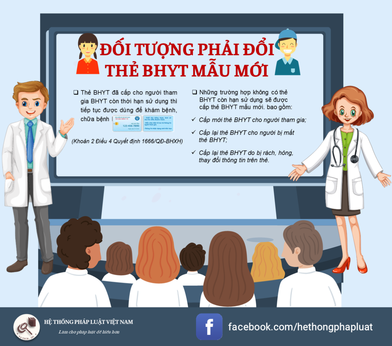 Đối tượng phải đổi thẻ bảo hiểm y tế (BHYT) mẫu mới