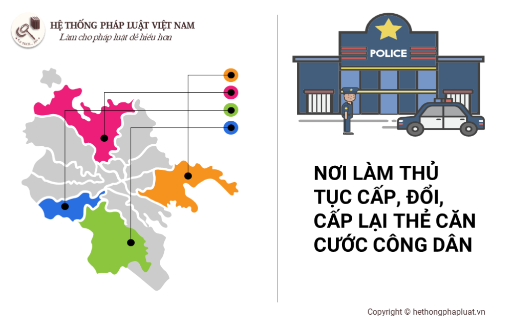 Nơi làm thủ tục cấp, đổi, cấp lại thẻ căn cước công dân