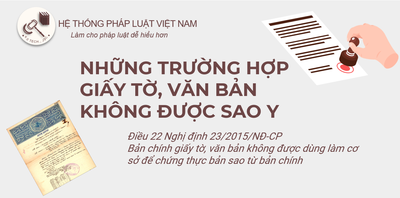 Những trường hợp giấy tờ, văn bản không được sao y